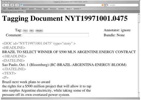 Figure 4: Entailment Tagging Interface 