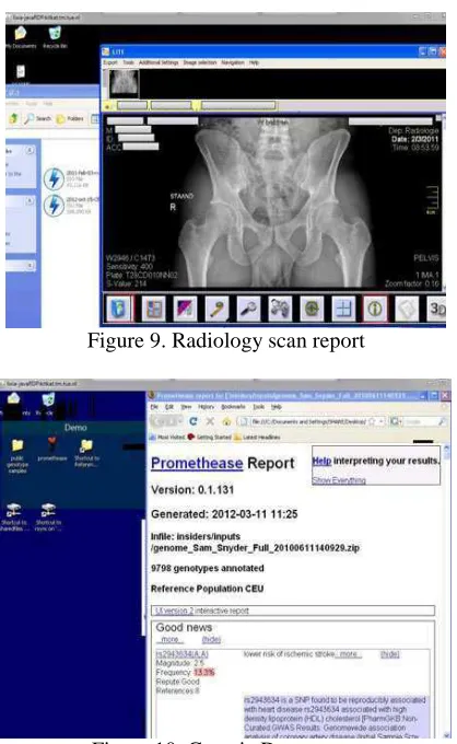 Figure 10. Genetic Data report 