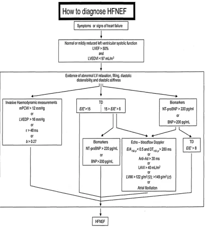 Figure 1. Flow chart for the suggested diagnosis of diastolic HF. (Adapted from 