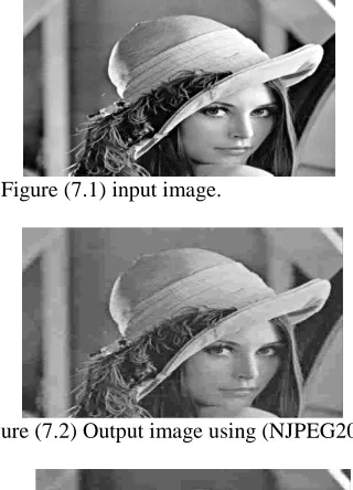 figure (7) and figure (8). To compare the results obtained from the developed algorithm and normal JPEG 2000 two most important image compression 