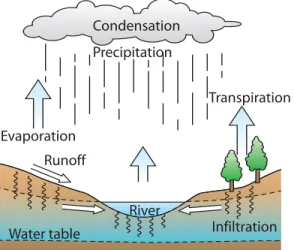 Figure 1. Land processes of the hydrologic cycle.