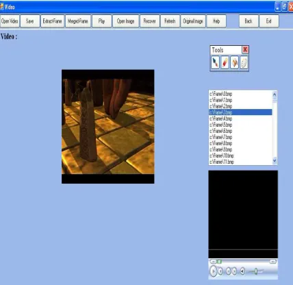 Fig. 8. GUI of video removal 