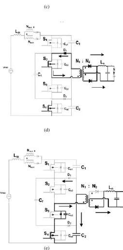 Fig. 4. Modes of operation. (a) Mode 1 (tMode 4  (0 < t < t1). (b) Mode 2 (t 1 < t < t2)