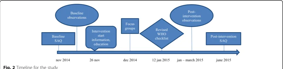 Fig. 2 Timeline for the study
