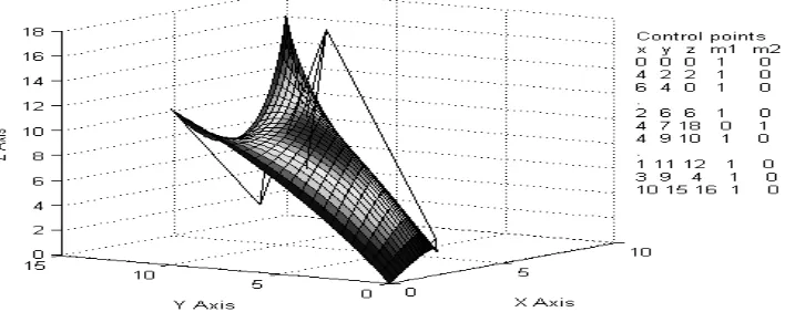 Figure V: A B-spline surface with material variation 