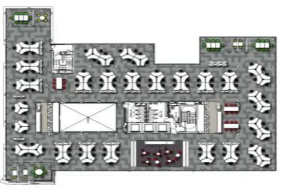 Figure 8 Air side. A modern rediscovery of burolandschaft with the added benefit of yet more interactive space