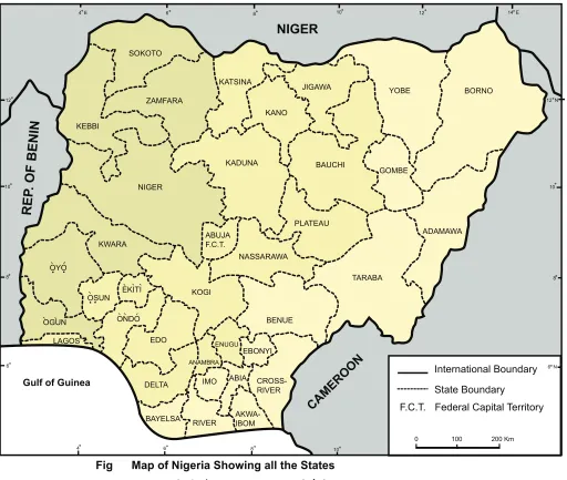 Fig   Map of Nigeria Showing all the States