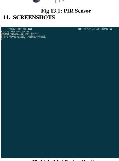 Fig 13.1: PIR Sensor   SCREENSHOTS  