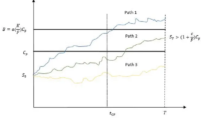 Figure 3.2: Paths of stock price