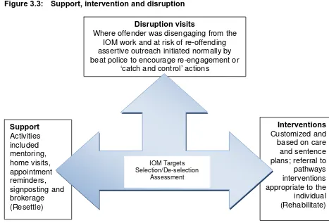 Figure 3.3: Support, intervention and disruption 
