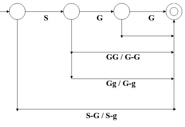 Figure 1: Pinyin Name Detection Algorithm(S,G = surname & given name syllable with upper-case  first character; Gg, G-g = concatenated or hyphenatedsyllables, second one with lower-case)