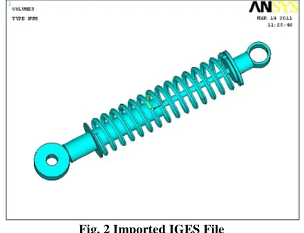 Fig. 1 Geometric Model of Shock Absorber 