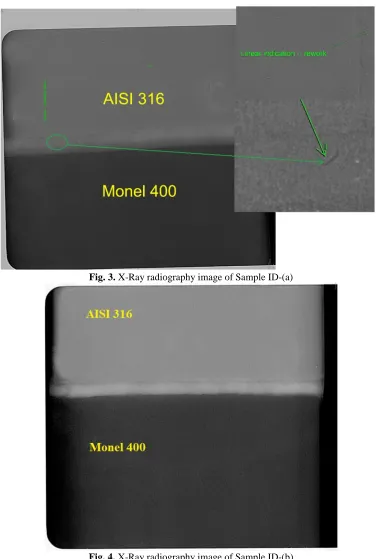 Fig. 4. X-Ray radiography image of Sample ID-(b) 