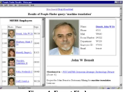 Figure 1. Expert Finder