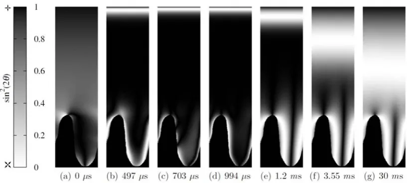 Figure 4. Typical representation of D to C latching dynamics in a ZBD cell at a 