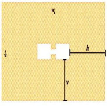 Fig. 1 H-shaped patch with Microstrip feed  