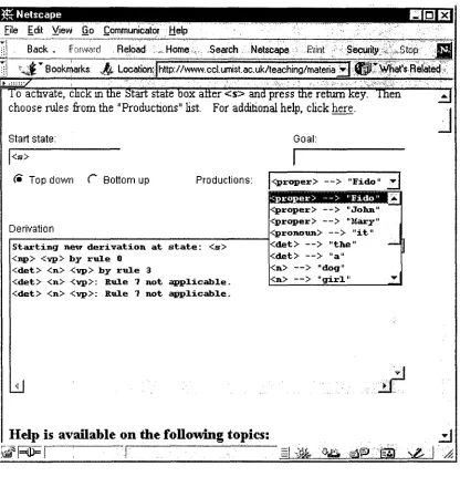 Figure 2 Interactive tool for constructing derivations 