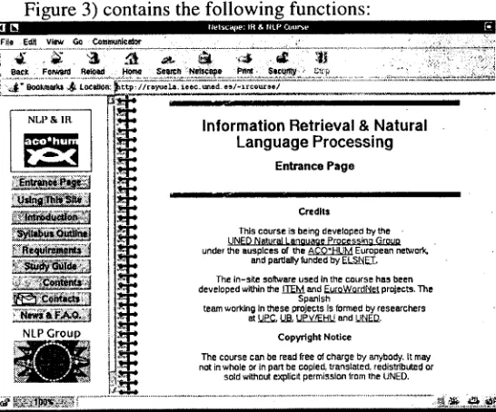 Figure 1." NLP & IR web-site homepage 
