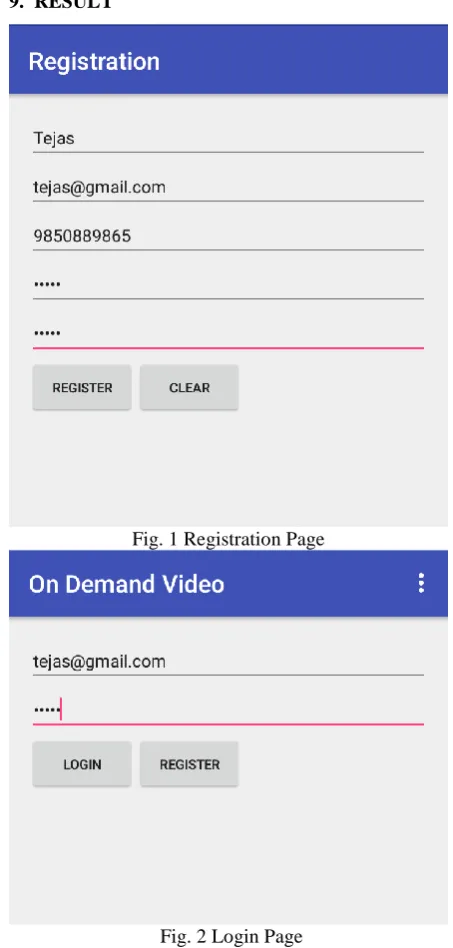 Fig. 1 Registration Page 