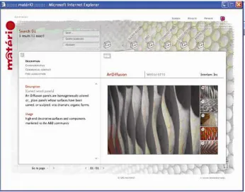 Fig. 16 MateriO data-base – material from  Interlam 