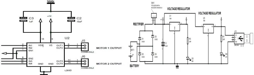 Fig 4. Voltage regulator circuit diagram 