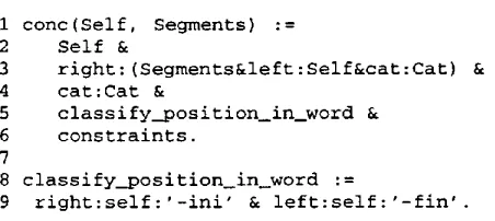 Figure 3: MicroCUF vs Prolog and HPSG notation 