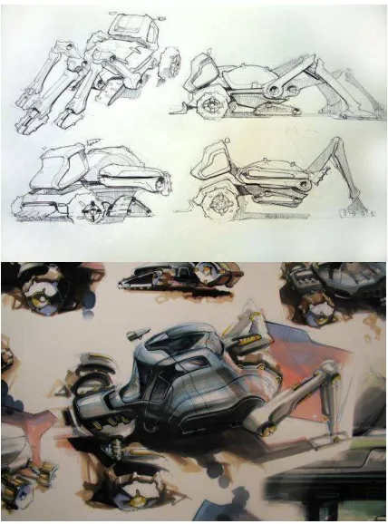 Fig. 2: 3 projects by Florian Theis from 5/7 and diploma semester 
