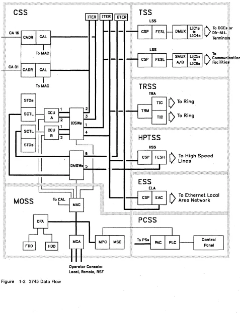 Figure 1-2. 3745 Data Flow 