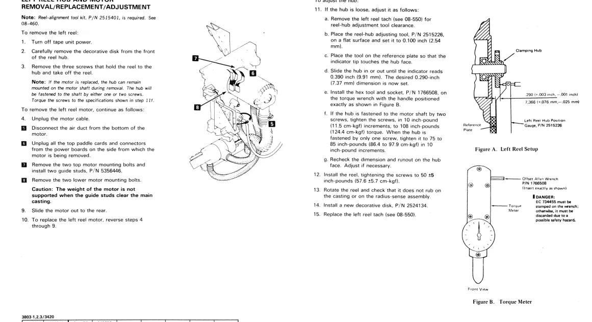 Figure A. ~eft Reel Setup 