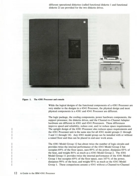 Figure 1. The 4381 Processor and console 