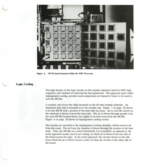 Figure 6. MCM board mounted within the 4381 Processor 