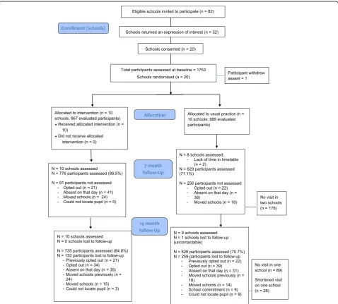 Fig. 2 CONSORT flow chart for the Girls Active cluster randomised controlled trial