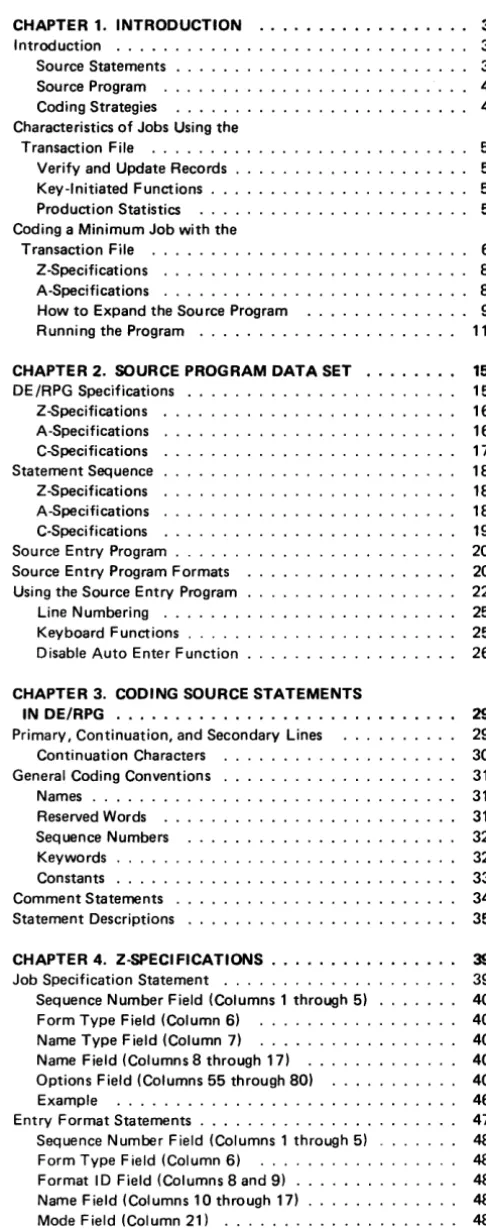 Table Description Statements ....... . Sequence Number Field (Columns 1 through 5) 