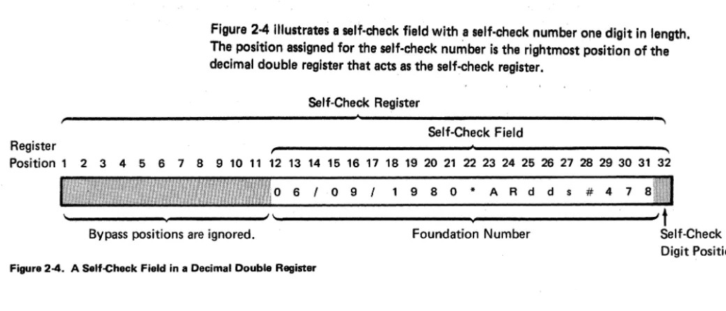 Figure 2-4. A Self-Check Field in a Decimal Double Register 