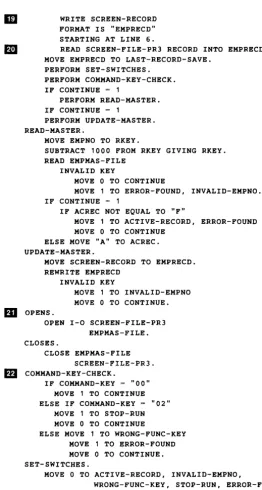 Figure 3.2. Example of transaction I/O statements (Part 4 of 5) 