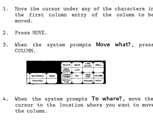 table, move non the right margin. typing area) 