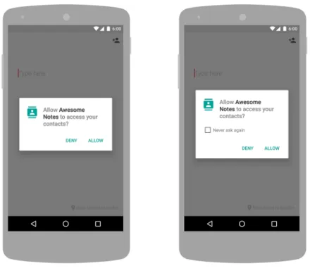 Figure 1.5.: Permission dialog to let an application access user contacts