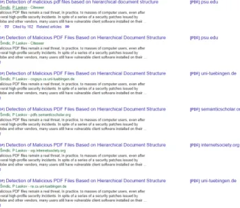 FIGURE 1. Google Scholar’s search results for a given academic paper, including 14 additional versions of the paper.