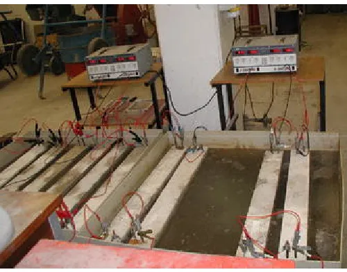 Fig. 2: Reinforced concrete beams undergoing main reinforcement corrosion 