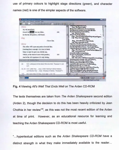 Fig. 4 Viewing All’s Well That Ends Well on The Arden CD-ROM