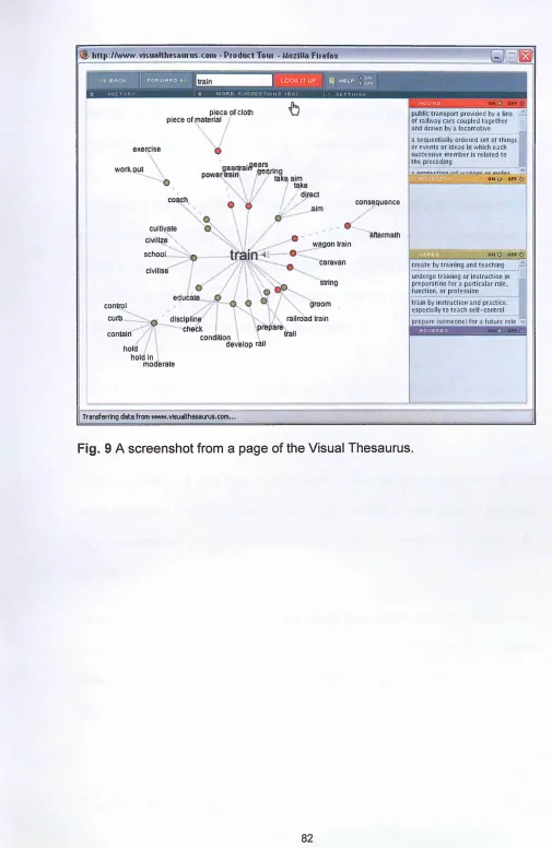 Fig. 9 A screenshot from a page of the Visual Thesaurus.