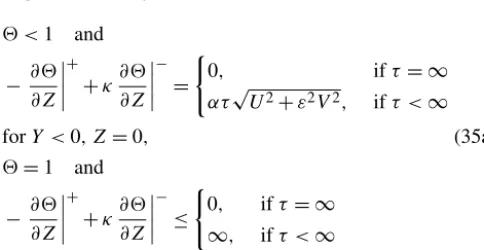 Fig. 4 appears to be nearly linear: we are able to demonstratethat this is the case, and we give a formula for the resultingdependence on not only but also Pe