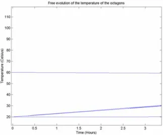 Figure 2.3 Free temperature evolution of the octagons.