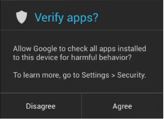 Figure 3: The GUI for the Verify Apps functionality [38]
