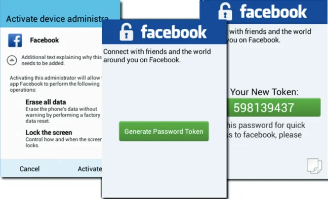 Figure 8: An Example for Fake Facebook token generator used by iBanking [21]