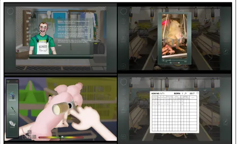 Fig. 1 Screenshots from “Game of Piglets”