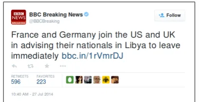 Figure 1: An example tweet with multiple locationmentions.