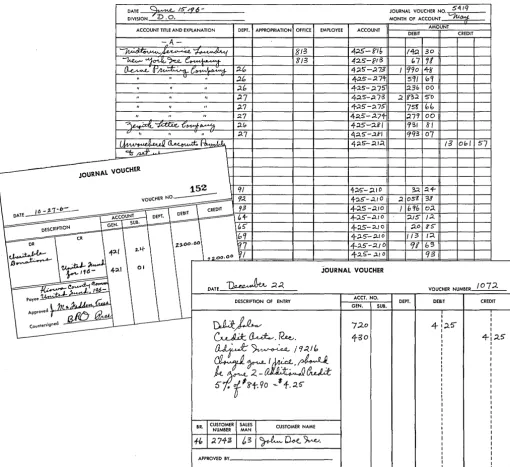 Figure 4. There are many possible voucher forms. 