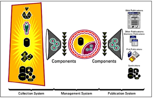Figure 1: Overview of a content management system (Boiko 2002:82) 