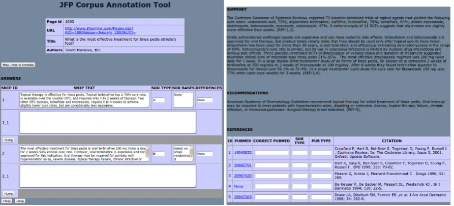 Figure 1: Screen shots of the annotation tool